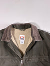 Sorel Dark Olive Zip-Up Workwear Jacket with Corduroy Collar – (2XL/3XL)