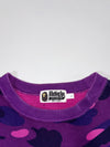 A Bathing Ape (BAPE) Purple Camo “World Gone Mad” Crewneck Sweatshirt (L)