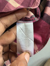 Burberry Brit 100% Cashmere Made in Scotland Signature Check Button-Down Shirt Burgundy (M)