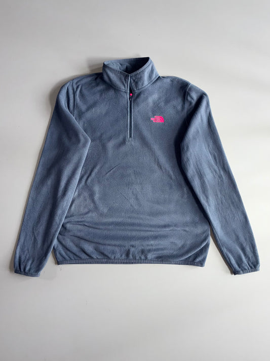 The North Face | Quarter-Zip Fleece Pullover | Grey Women’s) (M)