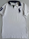 Polo Ralph Lauren Big Pony Custom Fit Polo - White/Navy (L)
