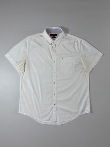 Tommy Hilfiger White Short Sleeve Shirt (XL)