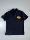 Polo Ralph Lauren Black Multi Player Polo Gold Embroidery (L)