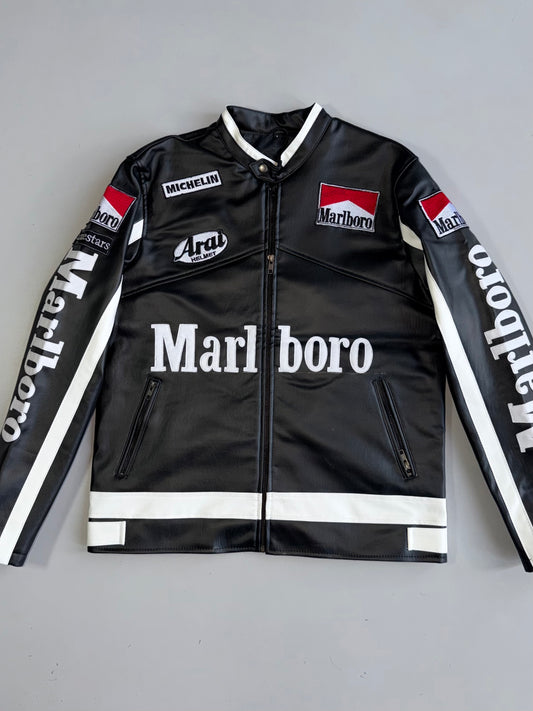 Iconic Marlboro Racing Leather Jacket Custom Made (All sizes available)
