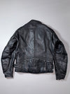 Vintage Ashman Black Leather Biker Motorcycle Jacket (M)