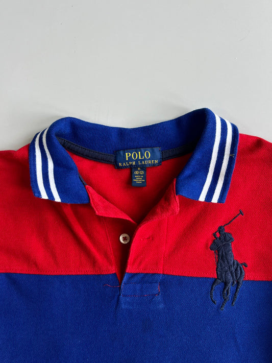 Polo Ralph Lauren Big Pony Colorblock Rugby Polo T-Shirt “Class of 67” | Red & Royal Blue (XS)