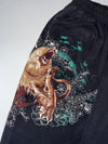Vintage Japanese Embroidered Lion & Sakura Black Joggers (W:30) (L:42)