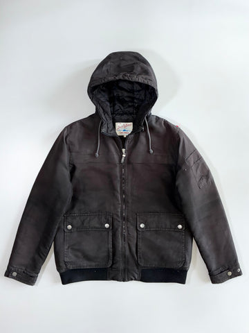 Jack & Jones Originals “Est. 1990” Waxed Canvas Hooded Bomber Jacket (XL)