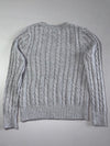 Polo Ralph Lauren Grey Cable Knit Crewneck Sweater (S/M)