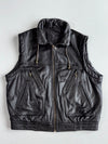 Prince Leather Black Vest Jacket (2XL)