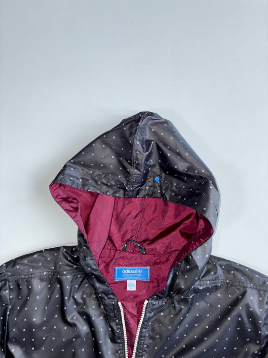 Adidas Originals Monogram Hooded Windbreaker Jacket | Vintage Full Zip (M)