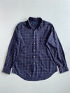 Ralph Lauren Navy Multi-Check Button(L)