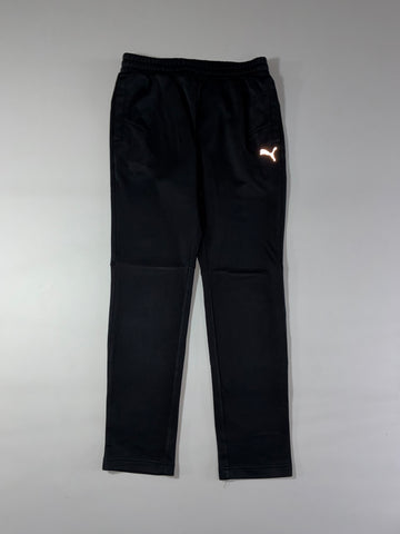 Puma Black Reflective Logo Track Pants (W:30) (L:38)