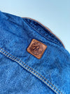 Marlboro Country Store Leather-Collar Denim Trucker Jacket (L)