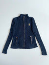 Lauren Ralph Lauren Cable-Knit Full-Zip Sweater – Navy Blue woman’s (Size S)
