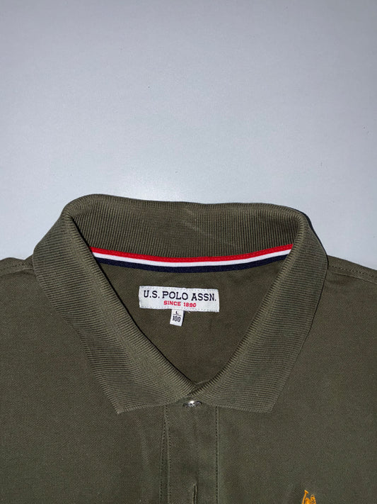 U.S. Polo Assn. Short Sleeve Polo Olive/Khaki (L)