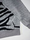 Playboy Zebra Print Pullover Hoodie – Grey/Black (M)