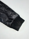 Vintage Conbipel Black Leather Bomber Jacket (S)