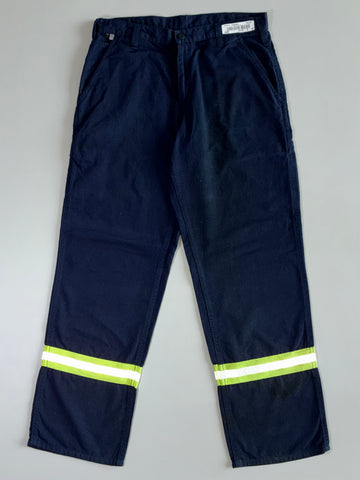 Carhartt FR Navy Reflective Work Pants (W:35|L:44)