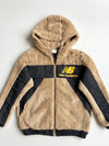 New Balance Sherpa Fleece Hooded Zip Jacket – Beige/Black (S)