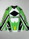 Shot Race Gear Flexor Motocross MX Jersey — Neon Green / Black / White (XL)