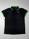 Robe di Kappa Neon Trim Polo Shirt – Black/Green (L)