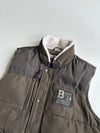 Big Train Osaka Sherpa Collar Puffer Vest – Olive Tokyo Style | (XL)