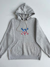 Vintage Stüssy Skull & Bones USA Flag Hoodie – Grey(M)