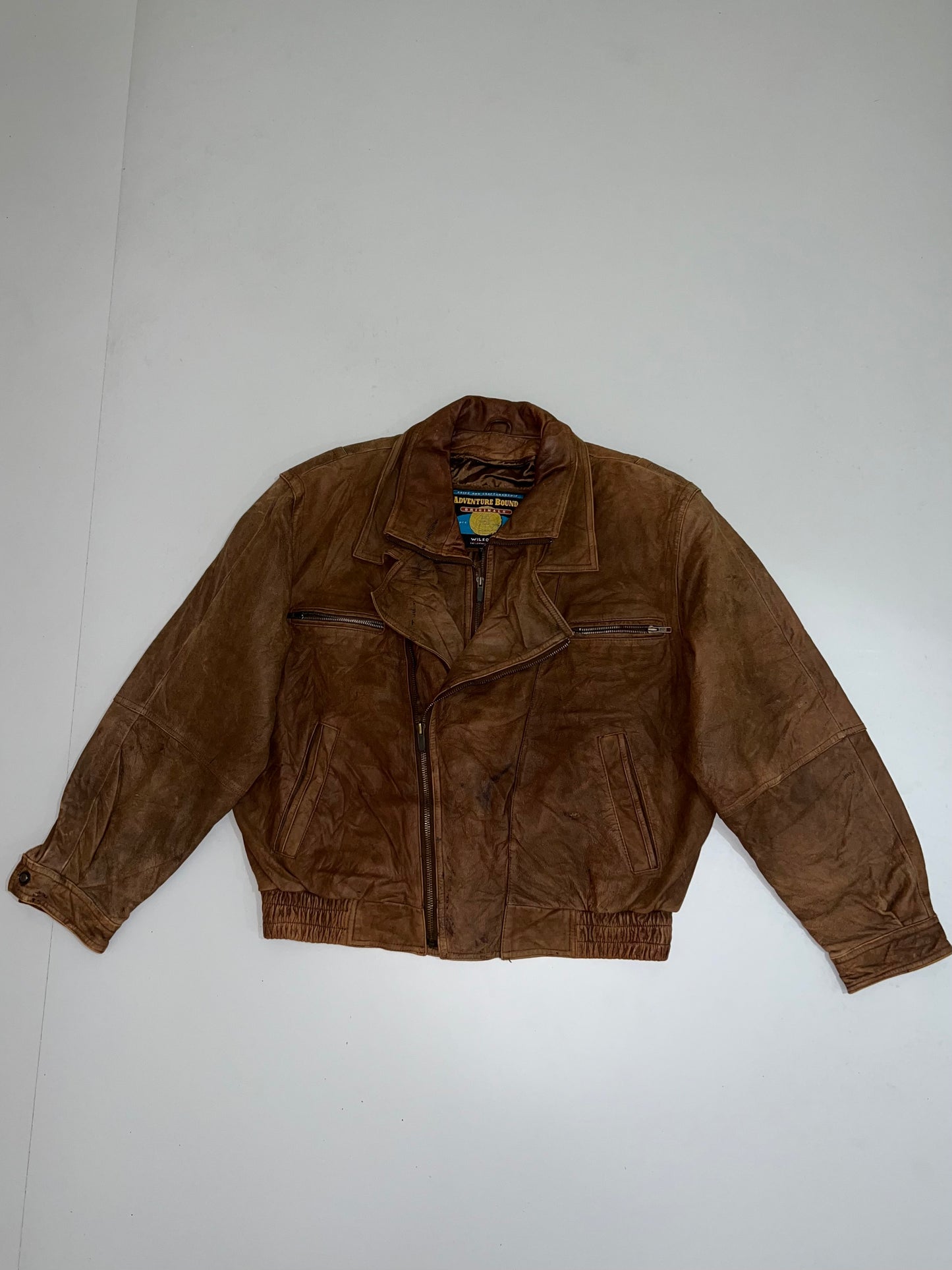 !                                                                                                              Adventure Bond Original Leather Jacket (XL)