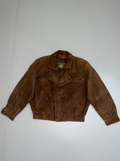 !                                                                                                              Adventure Bond Original Leather Jacket (XL)