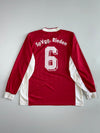 Vintage Adidas 3-Stripes Long Sleeve Football Jersey – Red & White (2XL)