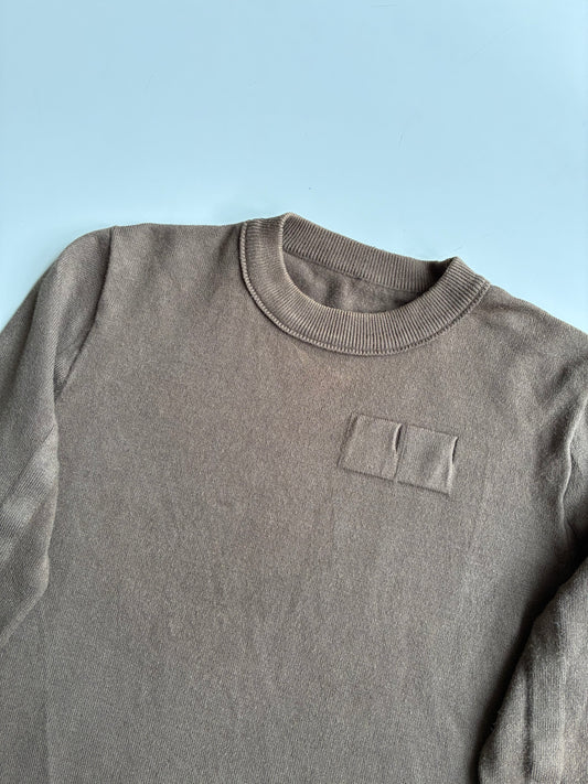 Stone Island Knit Crewneck Sweater – Brown Compass Badge(S)