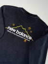 New Balance Black Washed Crewneck Sweatshirt – Mountain Logo  (S)
