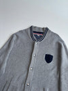 Tommy Hilfiger Grey Knit Varsity Bomber Cardigan – Size (L)