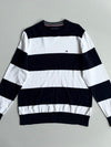 Tommy Hilfiger Striped Crewneck Sweater – Navy/White (M)