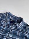 Roots Blue Plaid Flannel Shirt Heavy (2Xl)