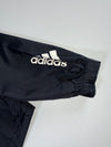 Adidas Black Hooded Windbreaker (White Stripes) (S)