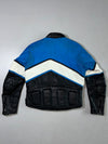 Blue-White-Black Tri-Color Racing Padded Jacket (S)