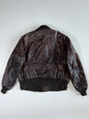 Vintage Schott Brown Leather Flight Bomber Jacket (XL/2XL)