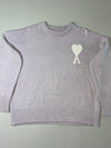 Ami Paris Lilac Big Ami de Coeur Logo Knit Sweater  (2XL)