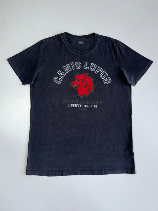Diesel “Canis Lupus — Proud and Free Liberty Tour ’78” Vintage Washed Graphic T-Shirt (M)