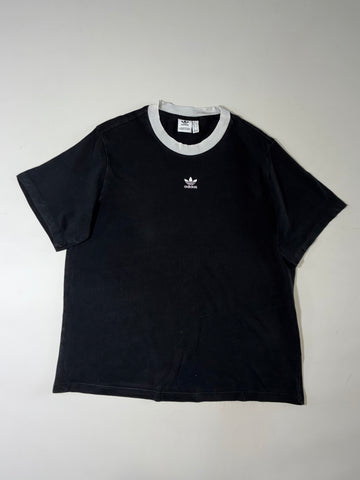 Adidas Originals Trefoil Ringer T-Shirt – Black/White (L)