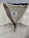 Vintage Lacoste Harrington Jacket – Beige Canvas Zip-Up (2XL)