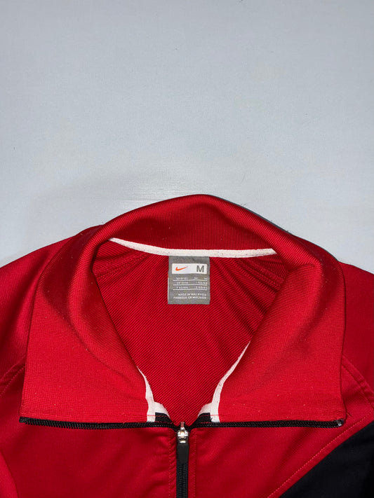 Nike | Color Block Track Jacket | Red & Black (M)