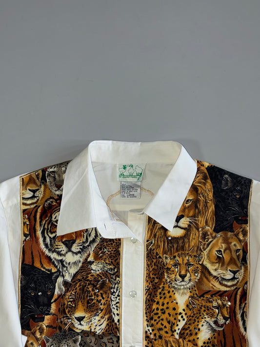 The Quacker Factory Wildlife Print Panel Shirt (L/Xl)
