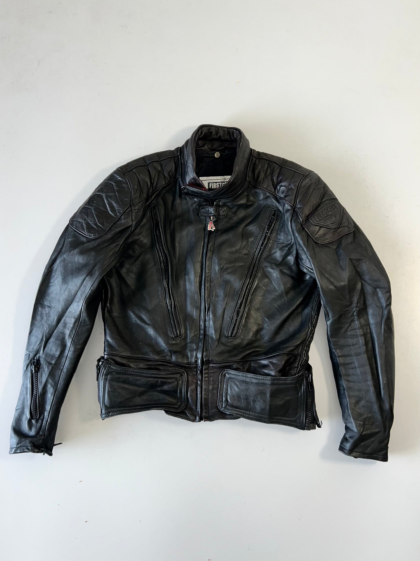 ZFirst Gear By Hein Gericle Original Pure Heavy Original Leather Riding Jacket (Ultra Rare) Padded (M)