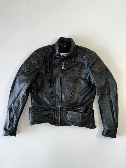 ZFirst Gear By Hein Gericle Original Pure Heavy Original Leather Riding Jacket (Ultra Rare) Padded (M)