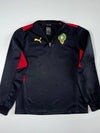 Puma Morocco National Team Black Quarter Zip Training Top – FRMF Crest –(M)