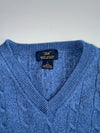Brooks Brothers 346 Merino Wool Cable Knit V-Neck  (S)