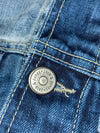 Vintage Jack And Jones Faded Blue Denim Trucker Jacket (S)